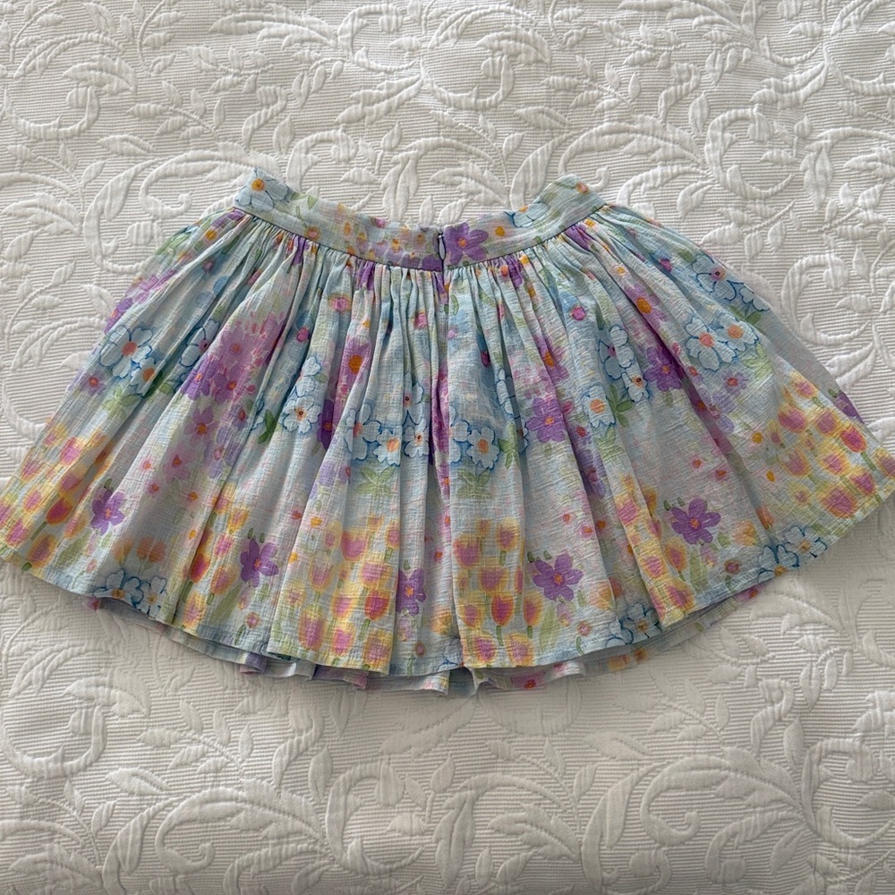 Morley Multicolor Girls Floral Skirt sz 8 - Picture 7 of 11